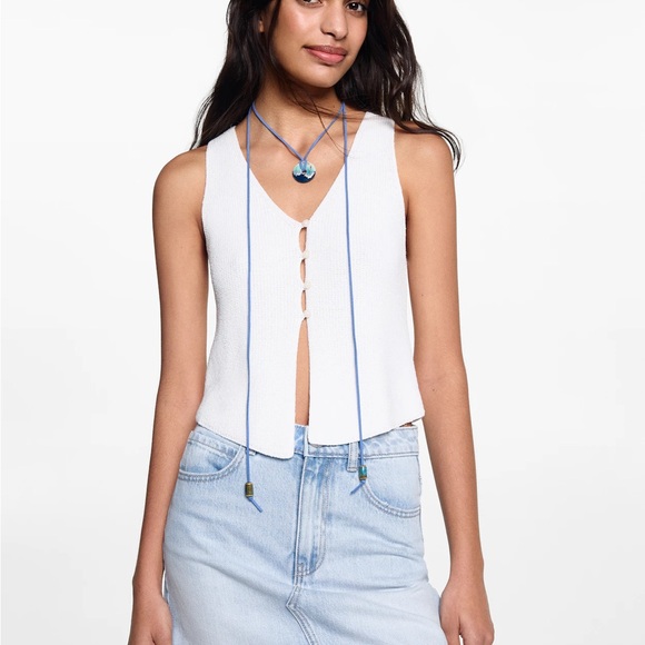 Mango Mini Denim Mini Skirt Small - Picture 4 of 4